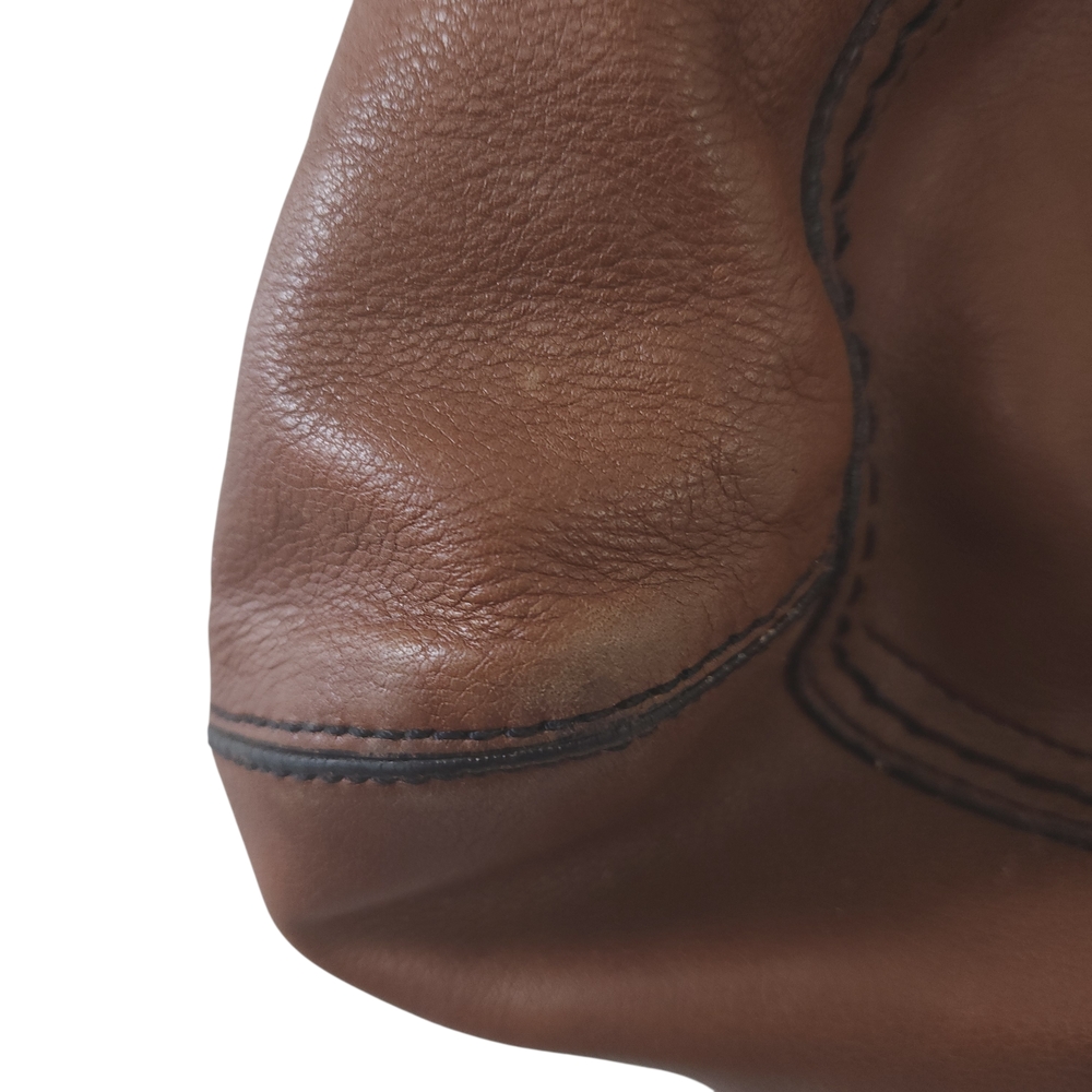Cole Haan Brown Leather Shoulder Bag with Gold Accents - Picture 6 of 6
